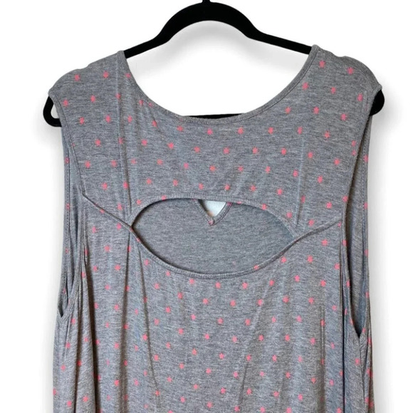 ti Voglio Grey &  Pink Stars Sleeveless Night Dress - Picture 6 of 11